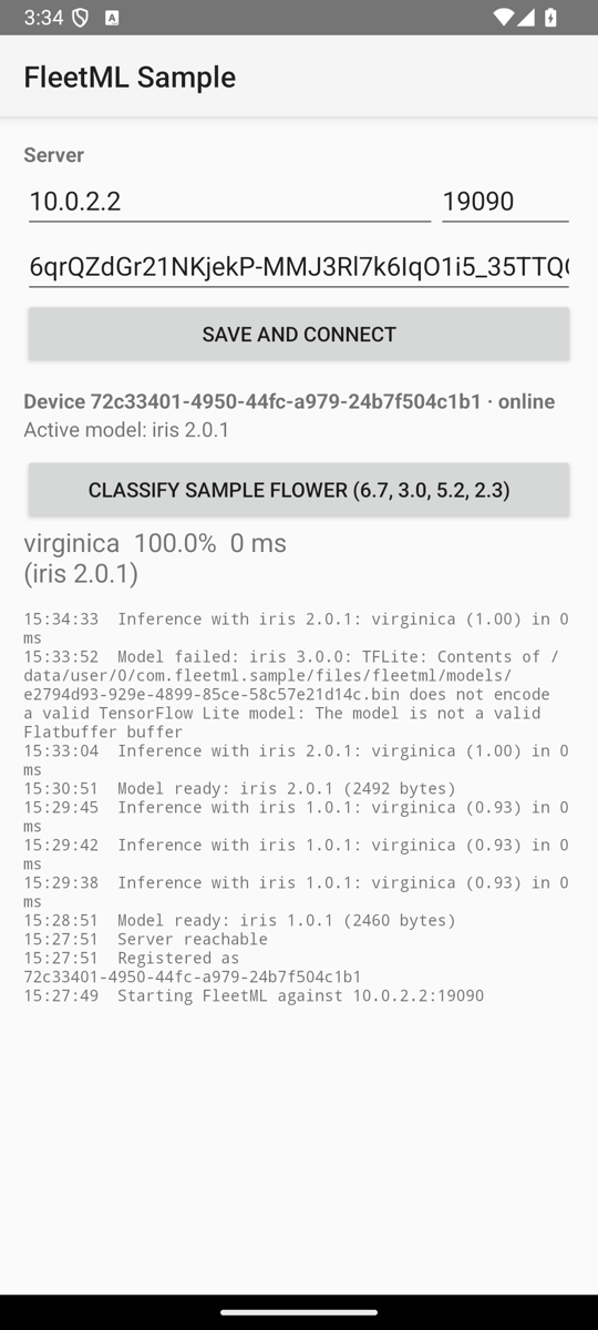 A broken model is rejected and 2.0.1 stays active