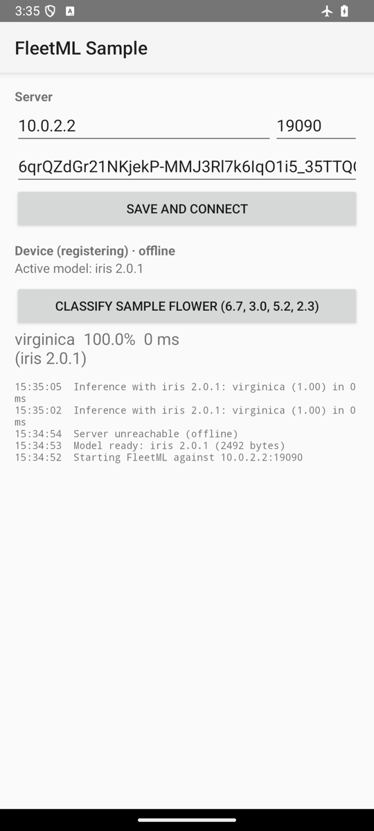 Offline start in airplane mode
